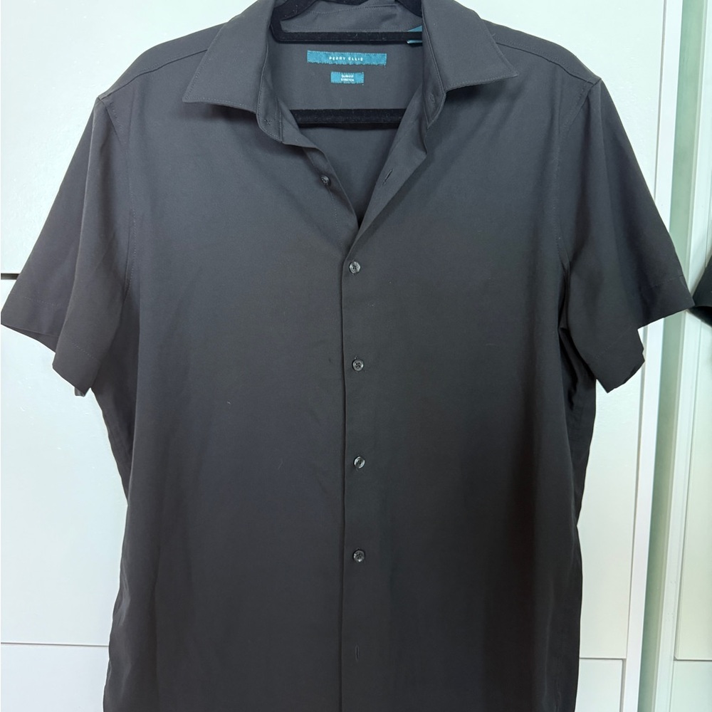 Perry Ellis Black Short Sleeve Shirt